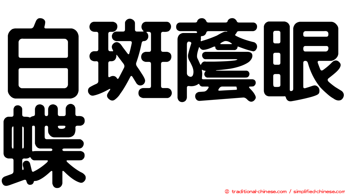 白斑蔭眼蝶