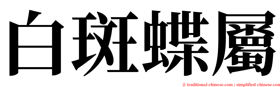 白斑蝶屬 serif font