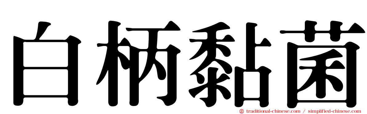 白柄黏菌
