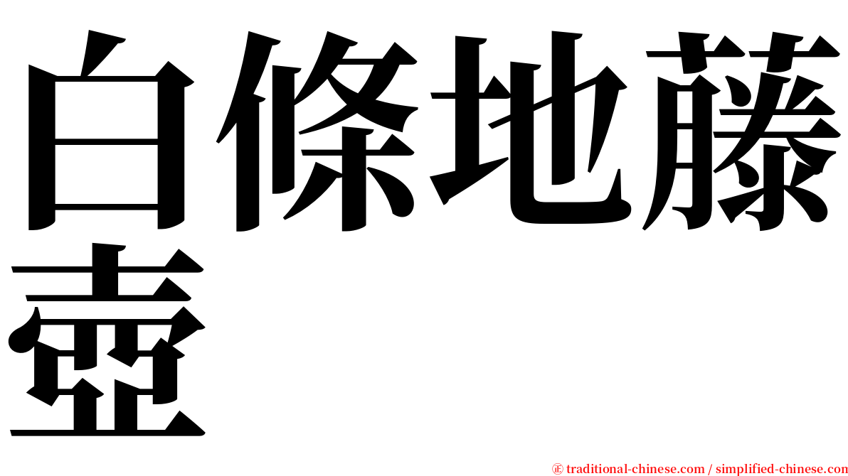 白條地藤壺 serif font