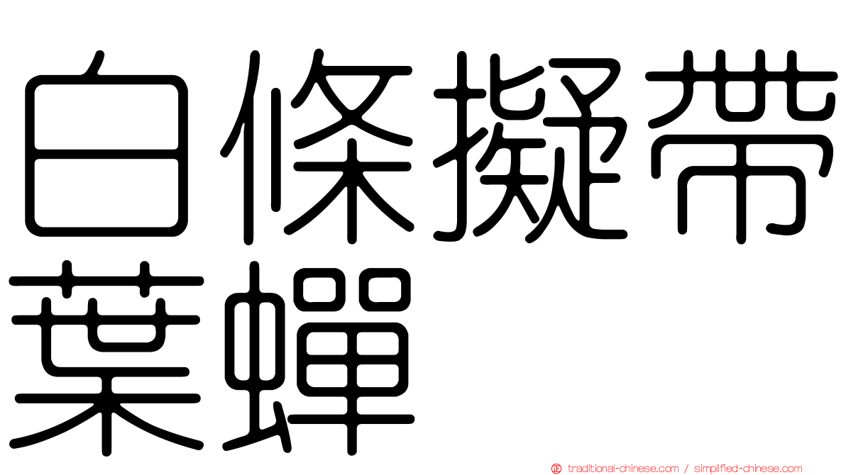 白條擬帶葉蟬