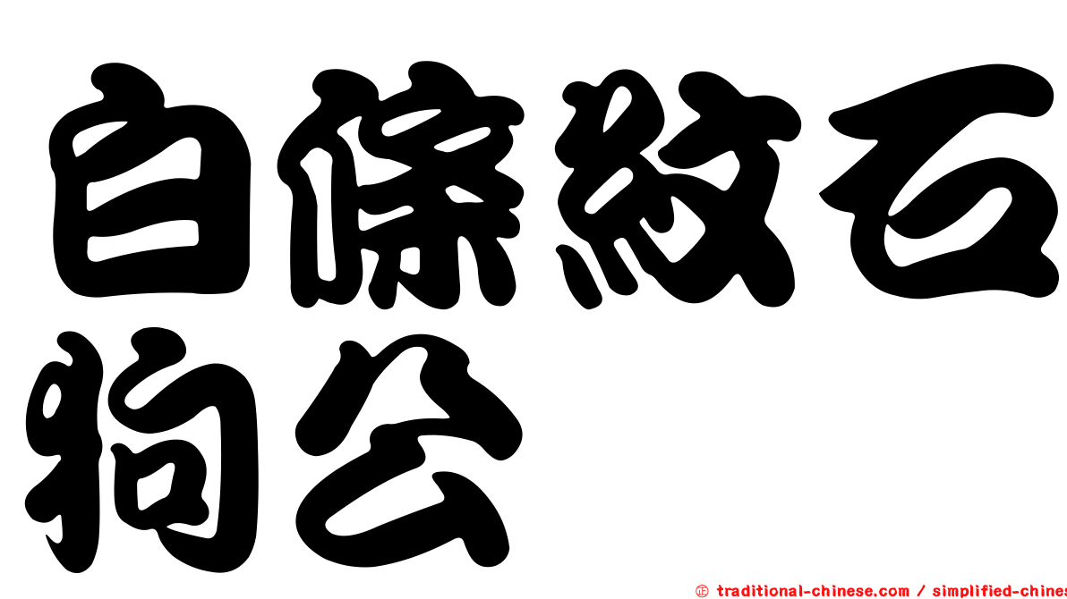 白條紋石狗公