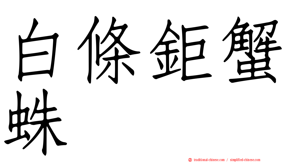 白條鉅蟹蛛