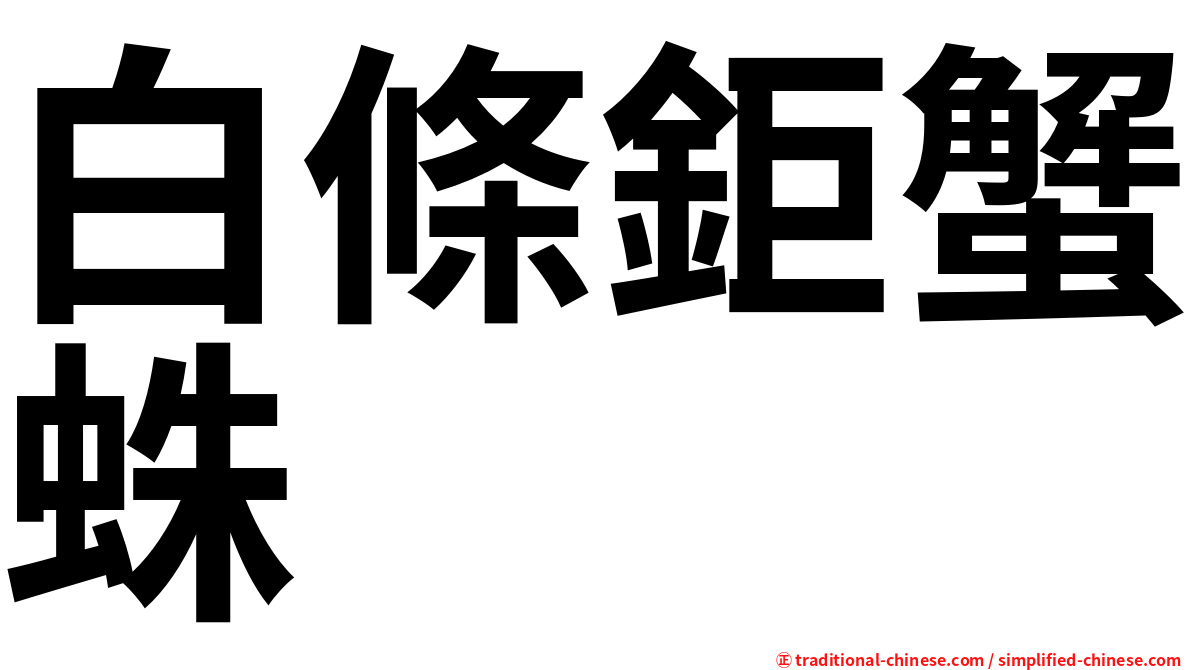 白條鉅蟹蛛