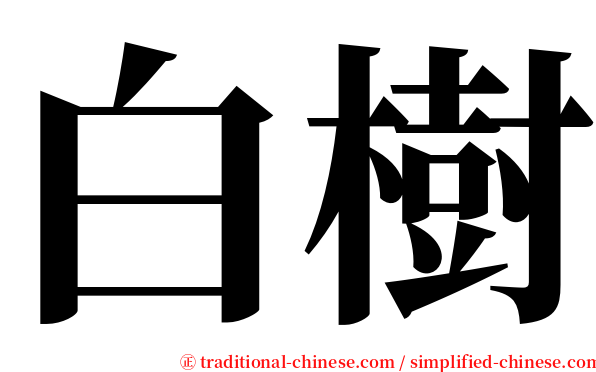 白樹 serif font
