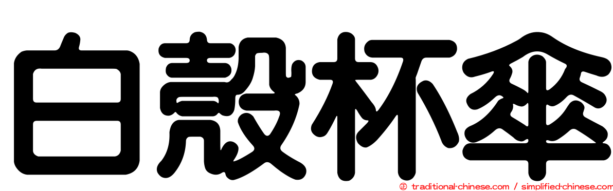 白殼杯傘
