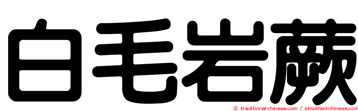 白毛岩蕨