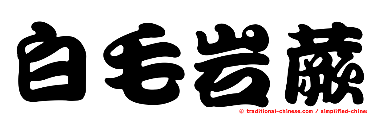 白毛岩蕨