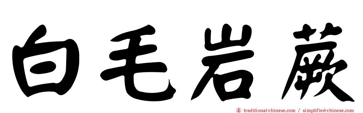 白毛岩蕨