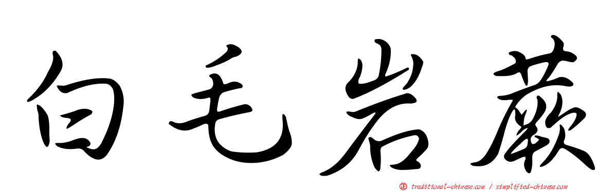 白毛岩蕨