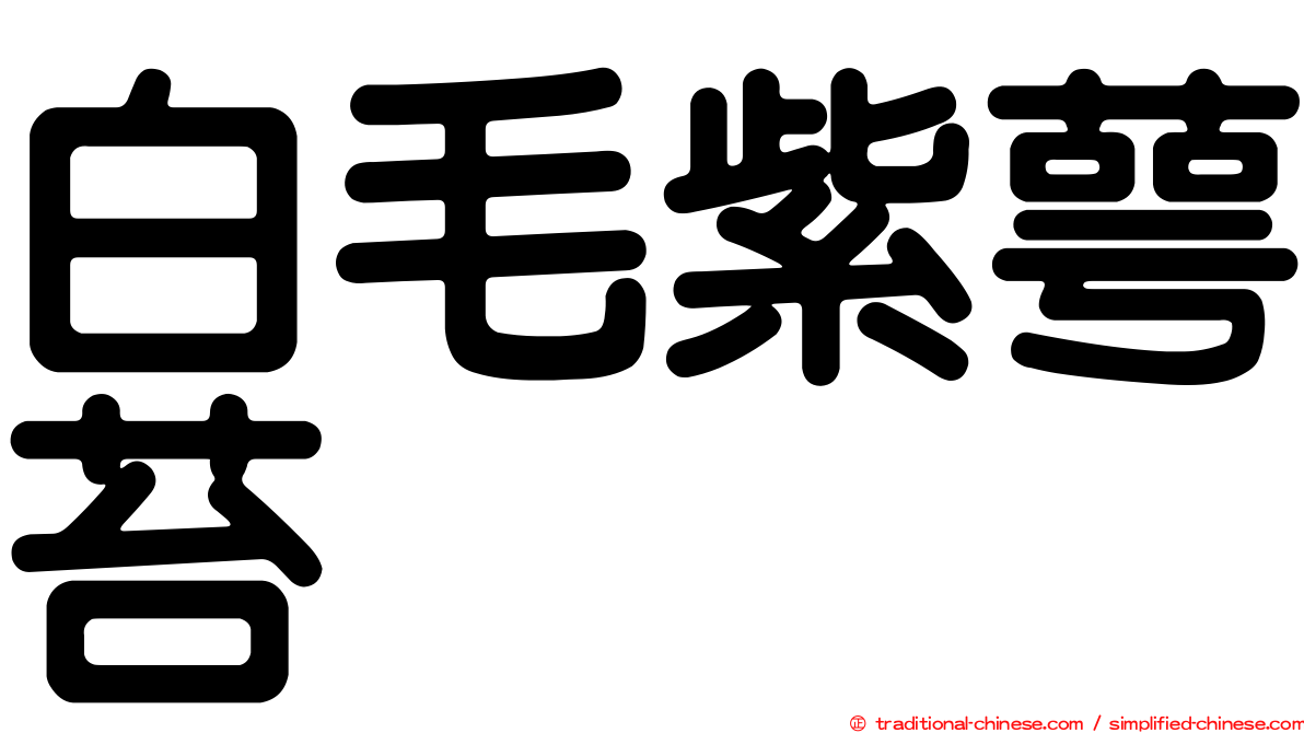 白毛紫萼苔