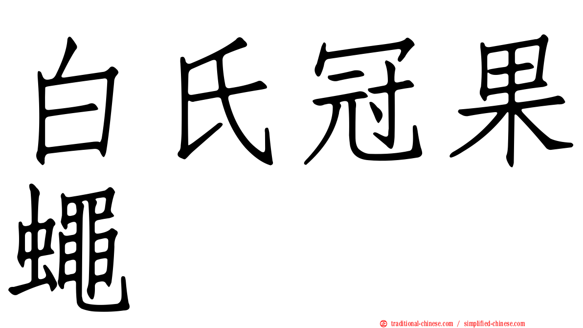 白氏冠果蠅