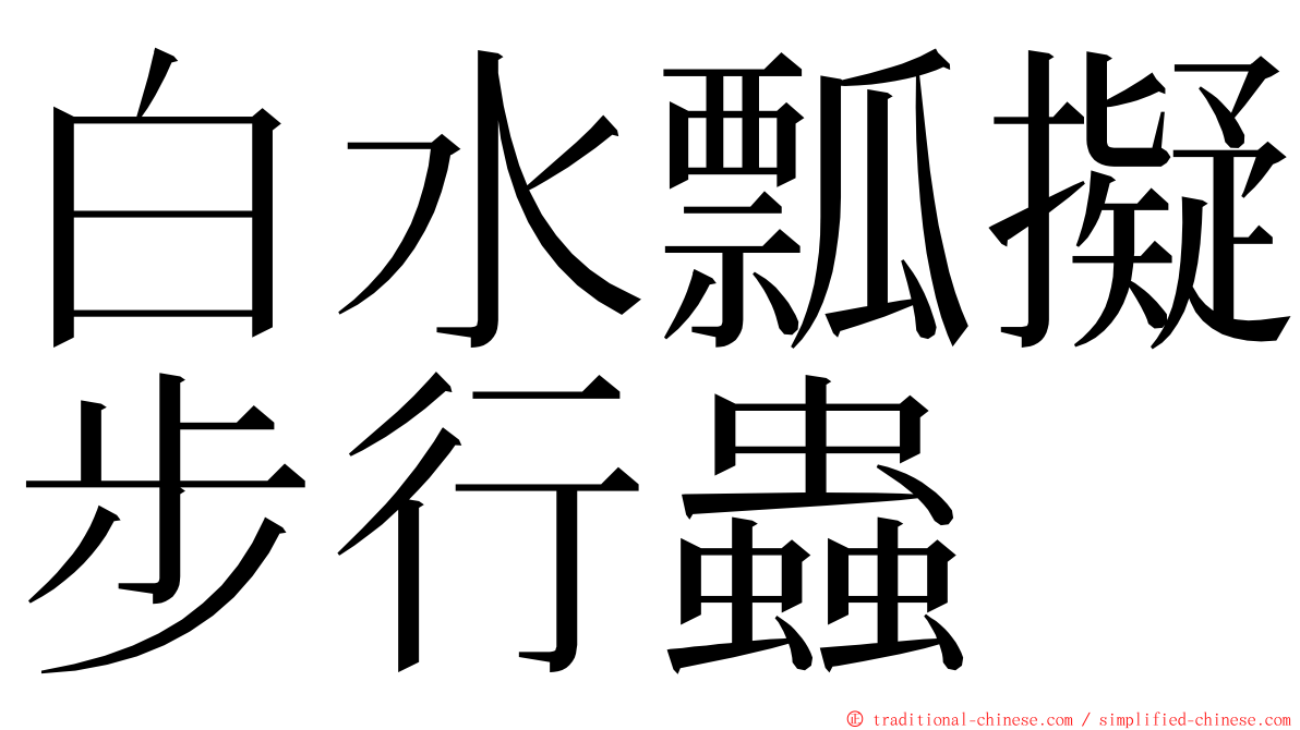 白水瓢擬步行蟲 ming font
