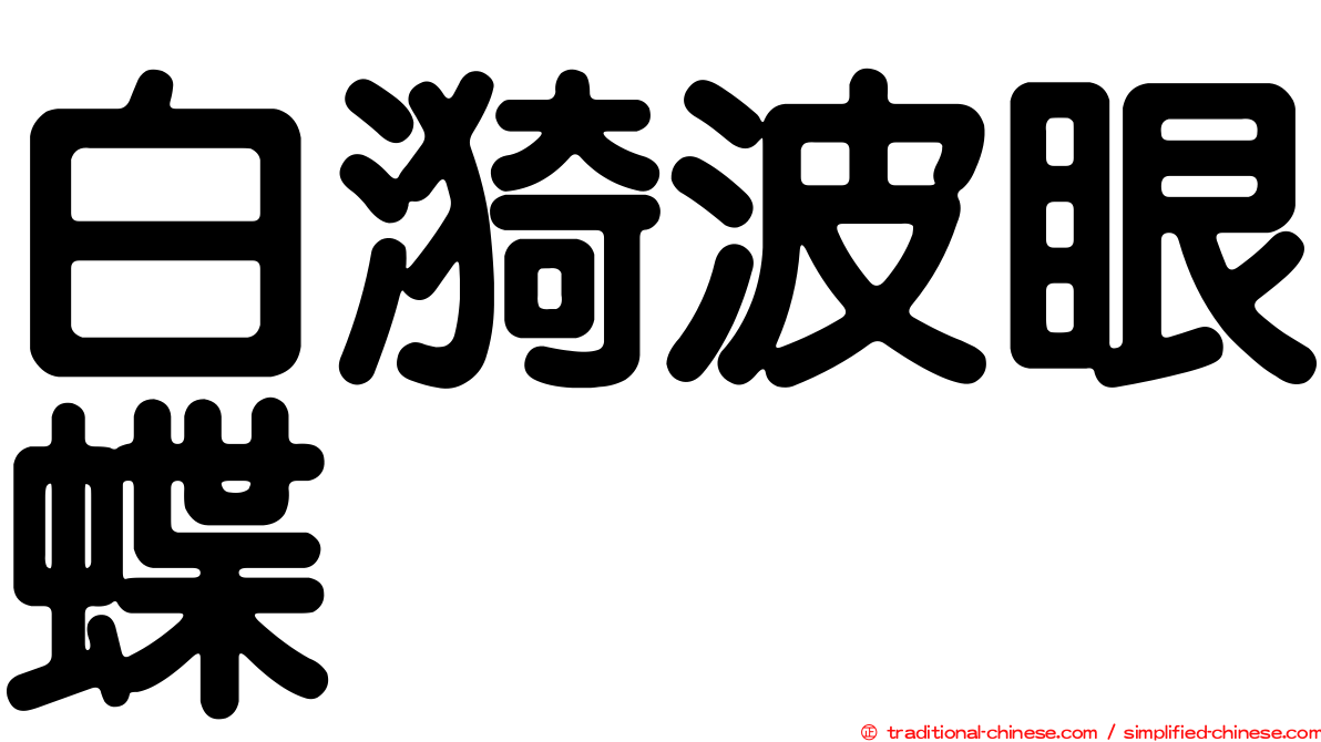 白漪波眼蝶