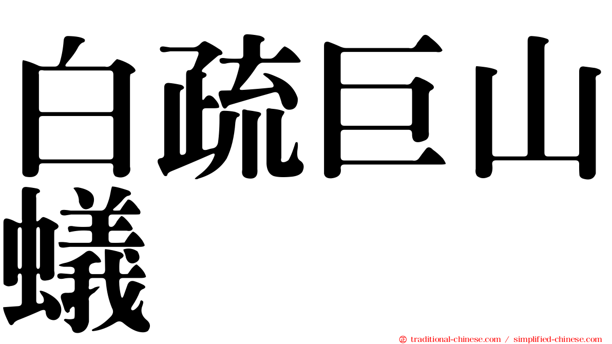 白疏巨山蟻