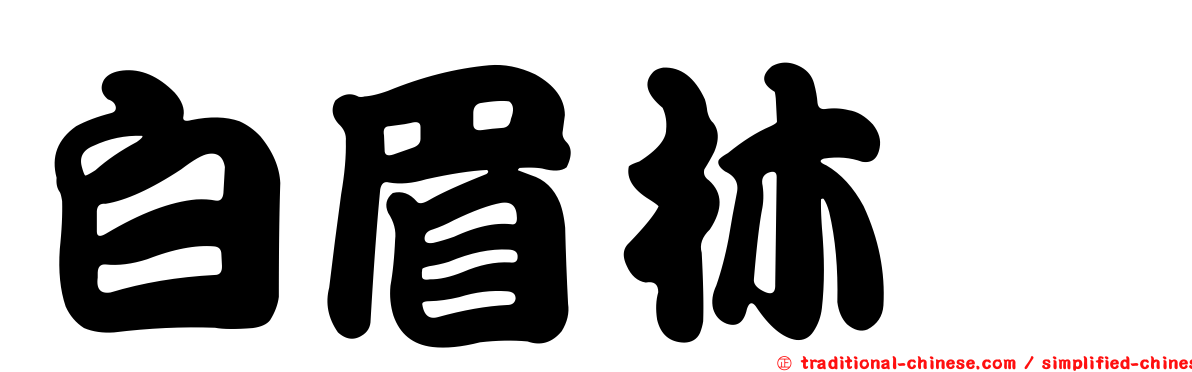 白眉林鴝