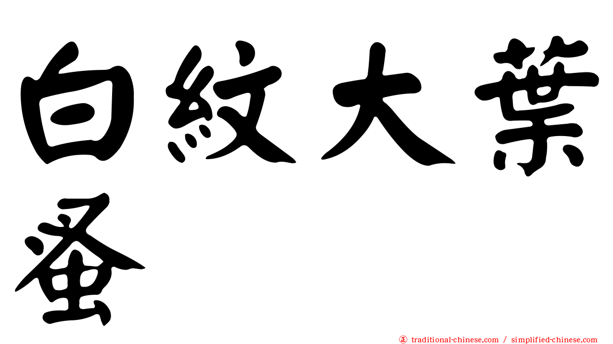 白紋大葉蚤