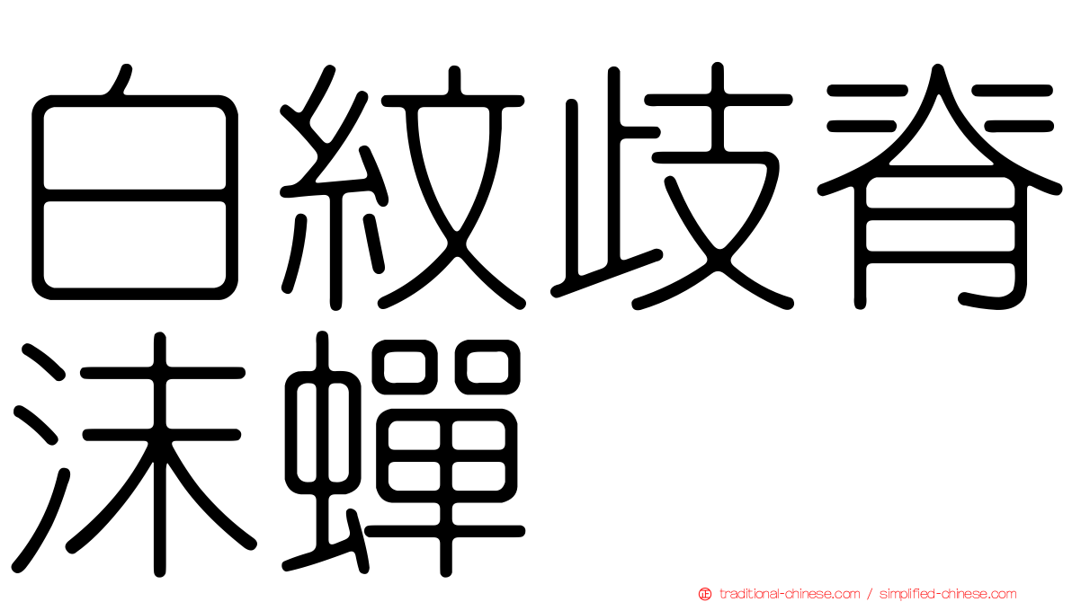 白紋歧脊沫蟬