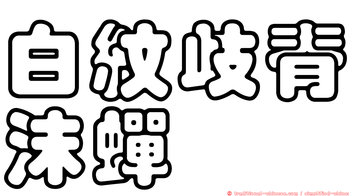 白紋歧脊沫蟬