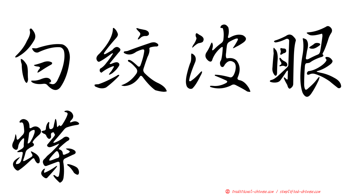 白紋波眼蝶