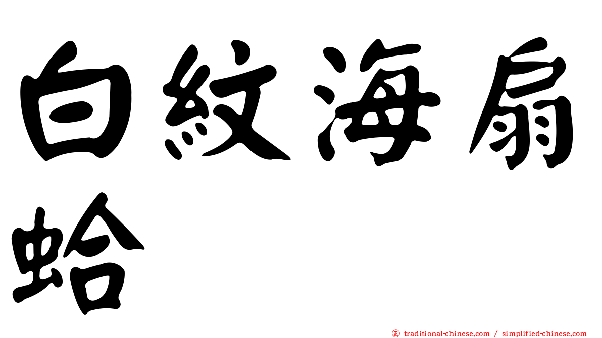 白紋海扇蛤