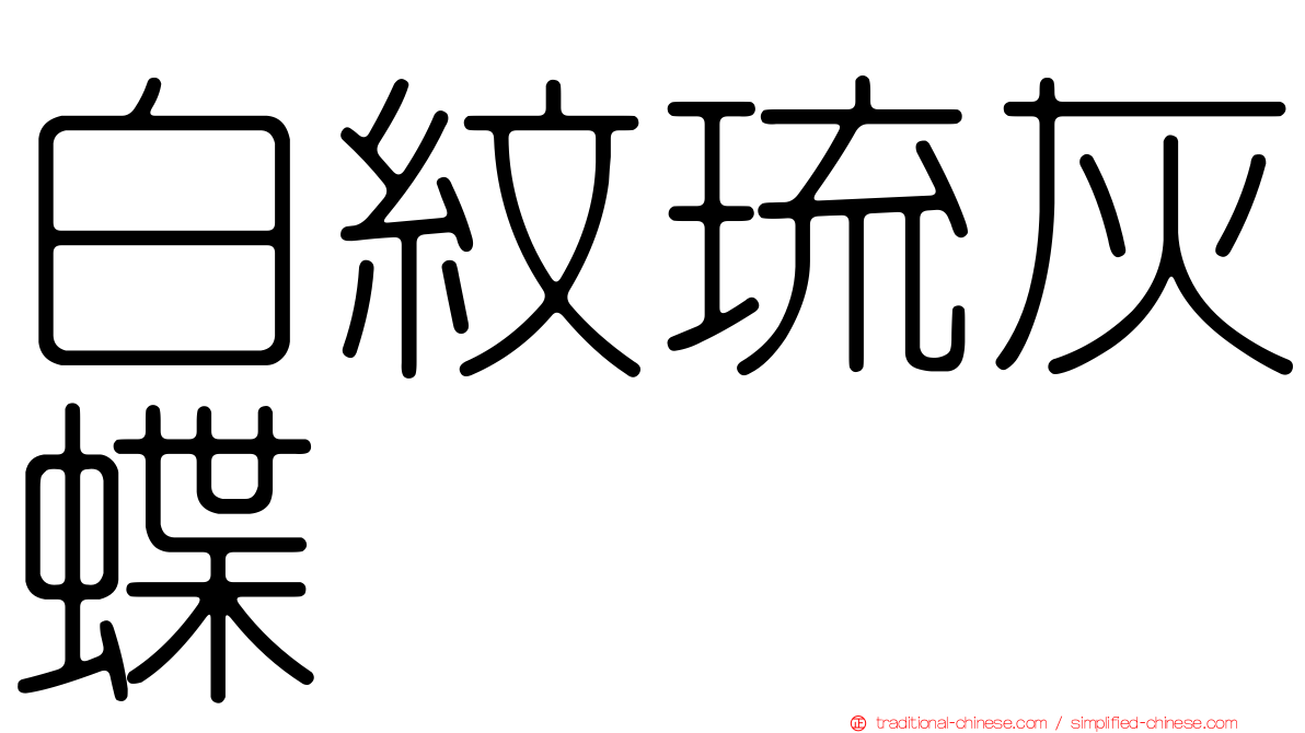 白紋琉灰蝶