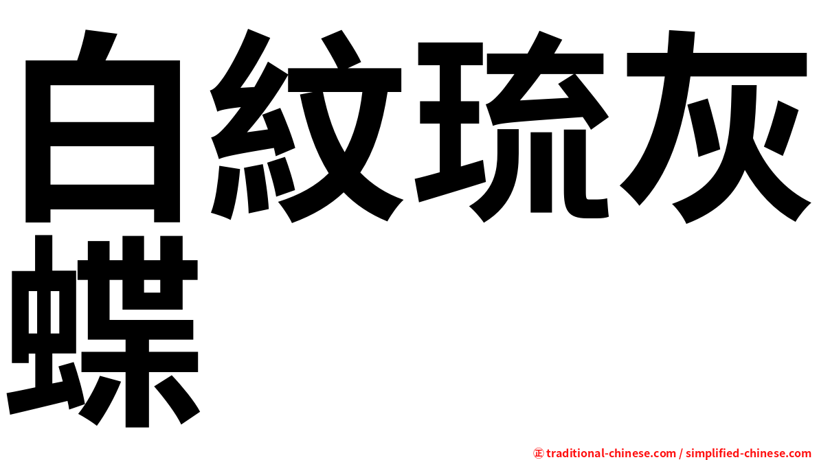 白紋琉灰蝶