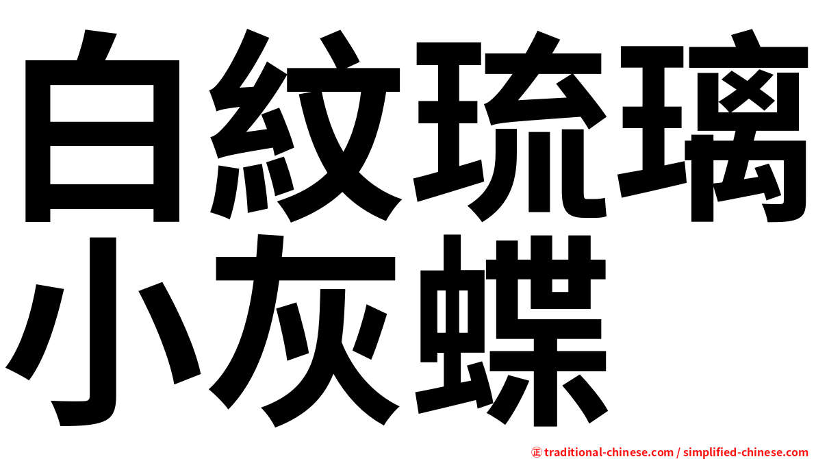 白紋琉璃小灰蝶