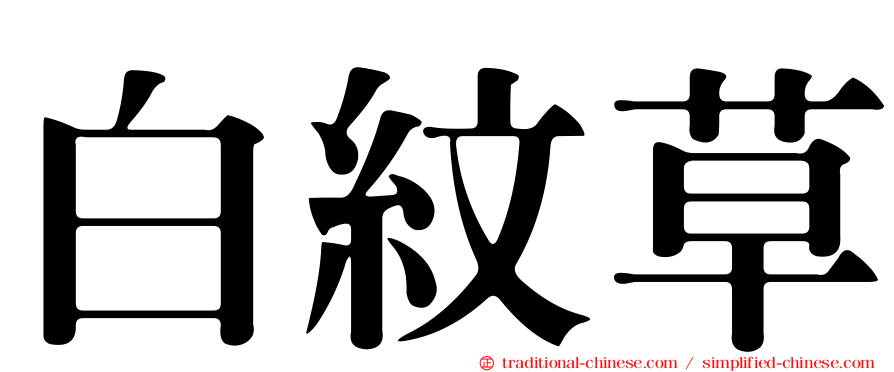白紋草
