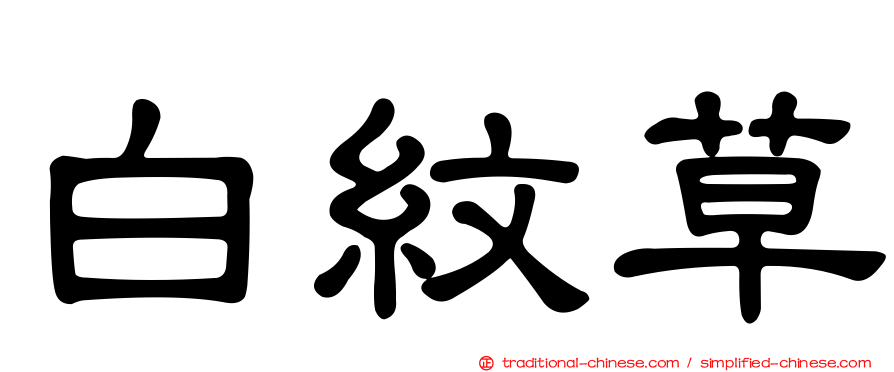白紋草