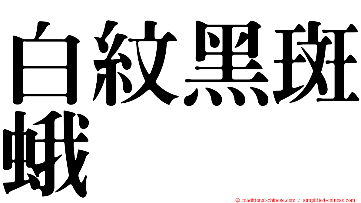 白紋黑斑蛾