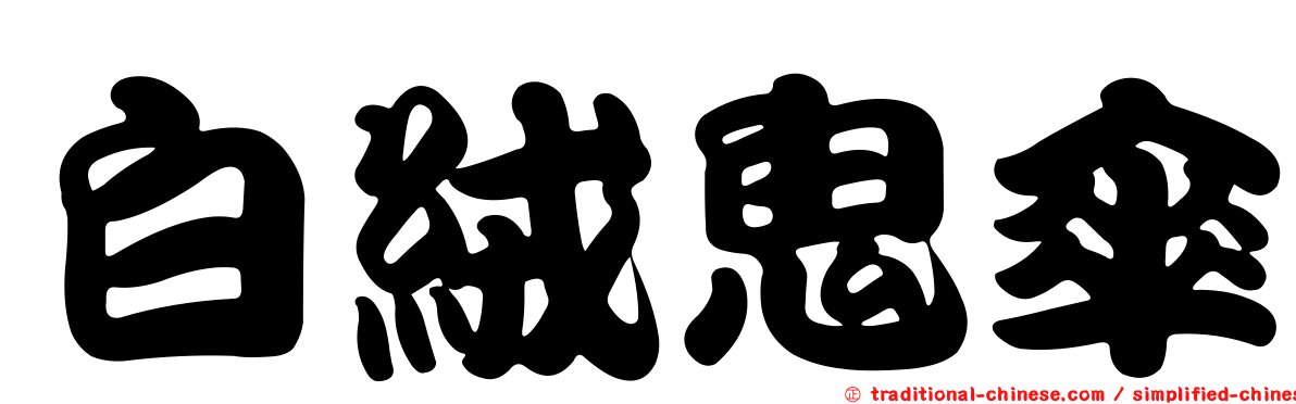 白絨鬼傘