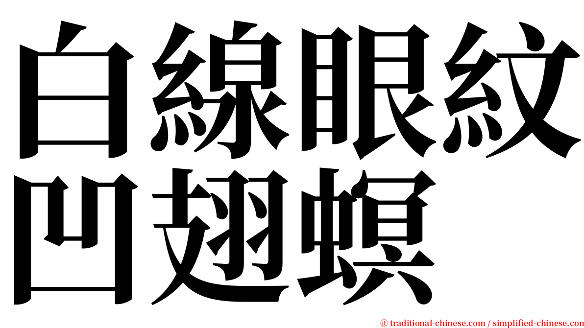 白線眼紋凹翅螟 serif font