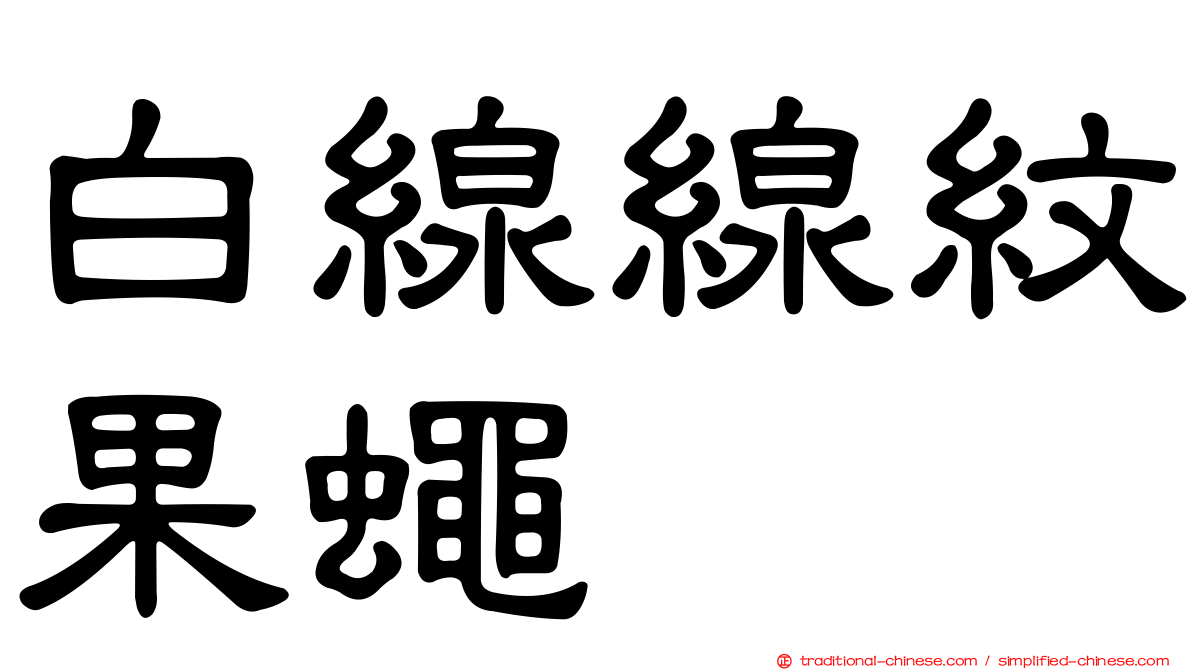 白線線紋果蠅