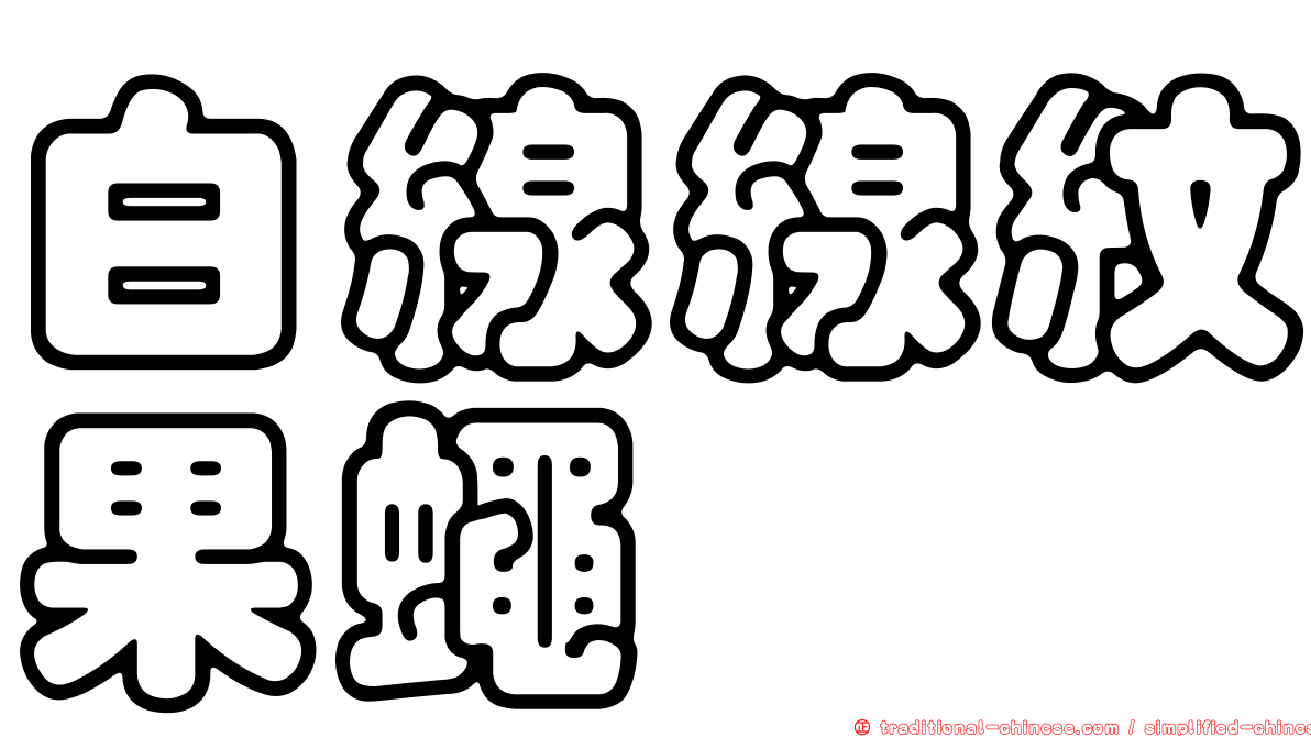 白線線紋果蠅