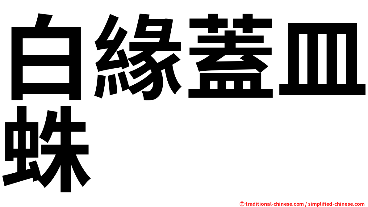 白緣蓋皿蛛