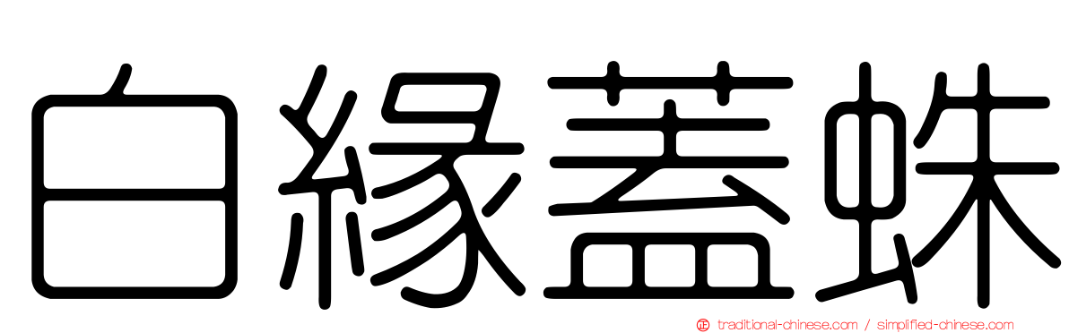 白緣蓋蛛