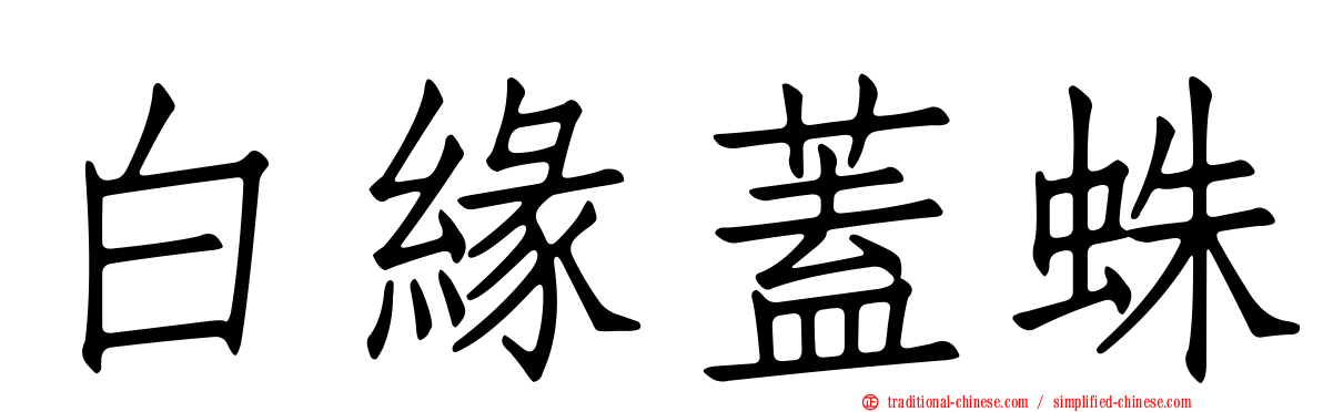 白緣蓋蛛