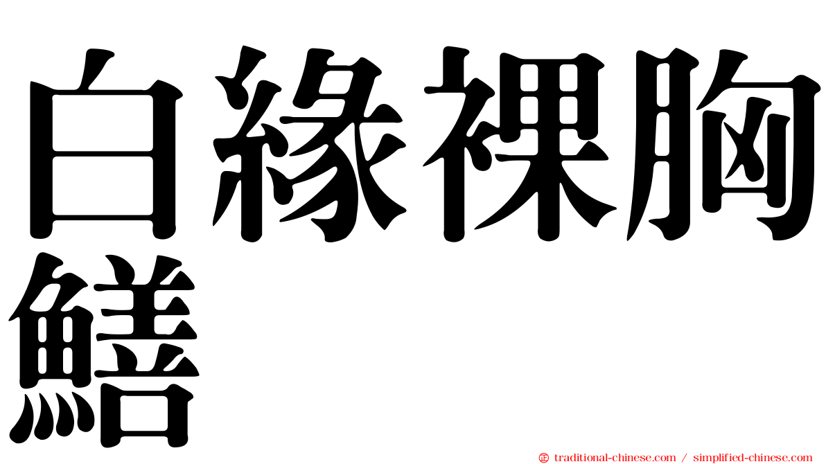 白緣裸胸鱔