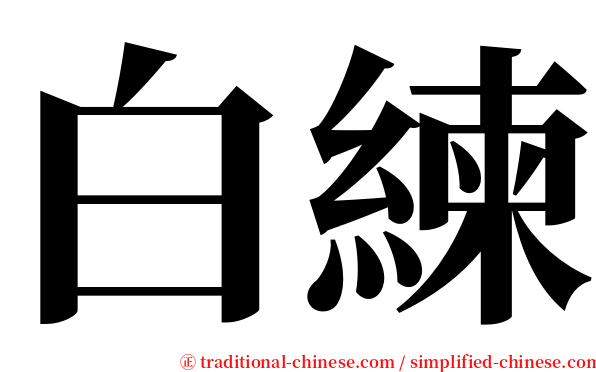 白練 serif font