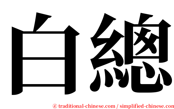白總 serif font