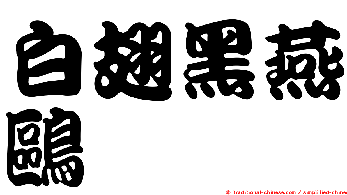 白翅黑燕鷗