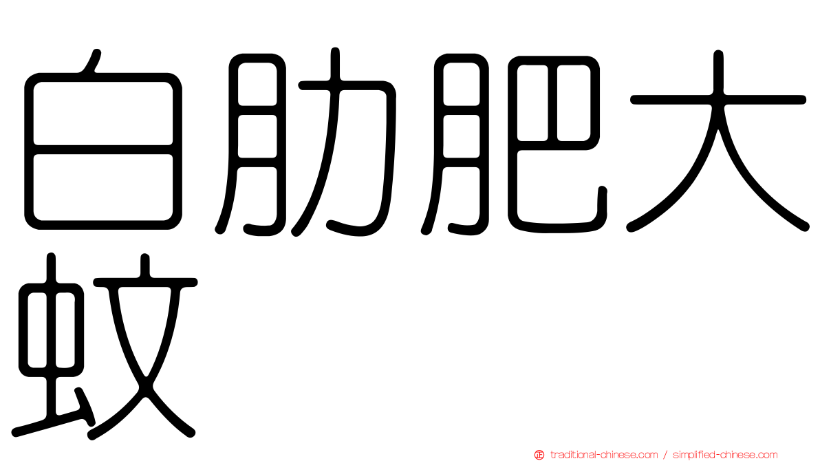 白肋肥大蚊