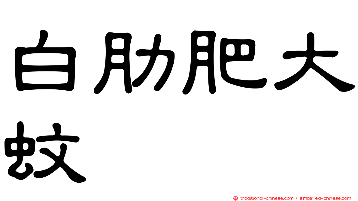 白肋肥大蚊