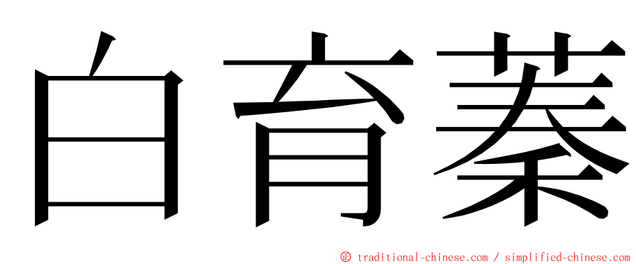 白育蓁 ming font