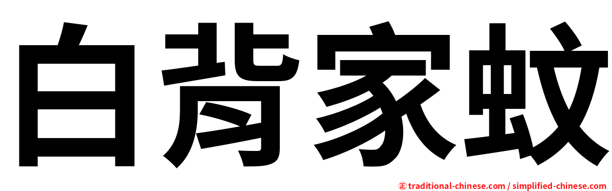 白背家蚊