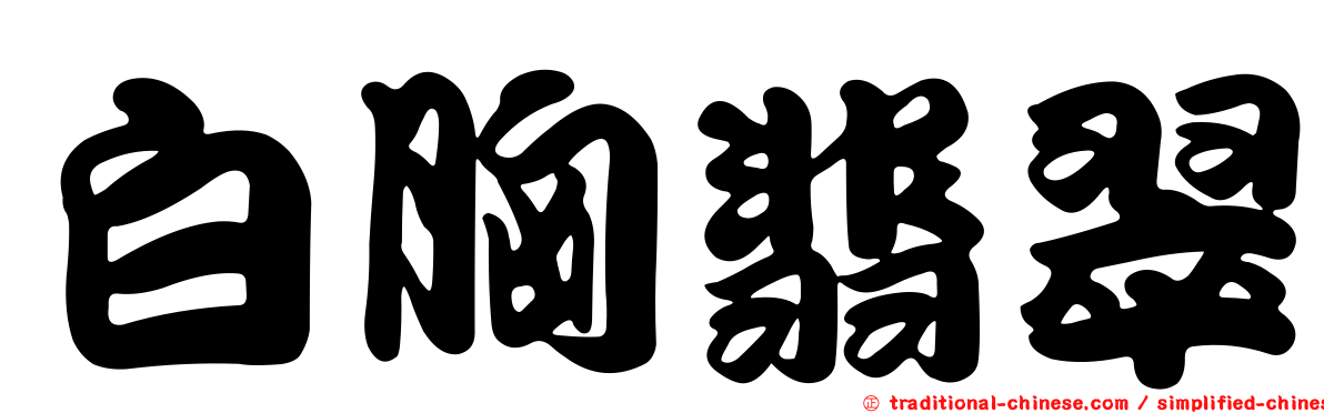 白胸翡翠