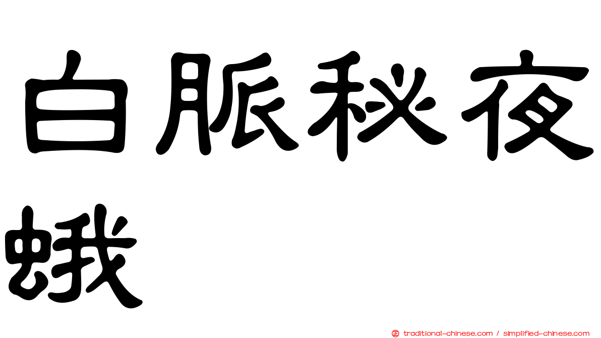 白脈秘夜蛾