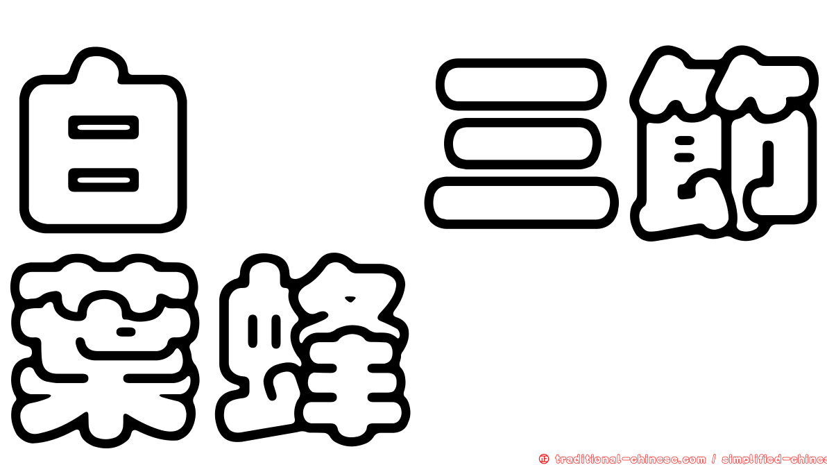 白脛三節葉蜂