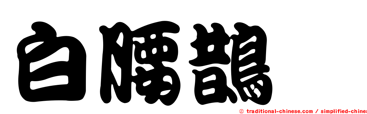 白腰鵲鴝